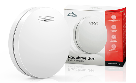 Alpenluft Rauchmelder Standalone Produktbild Banner