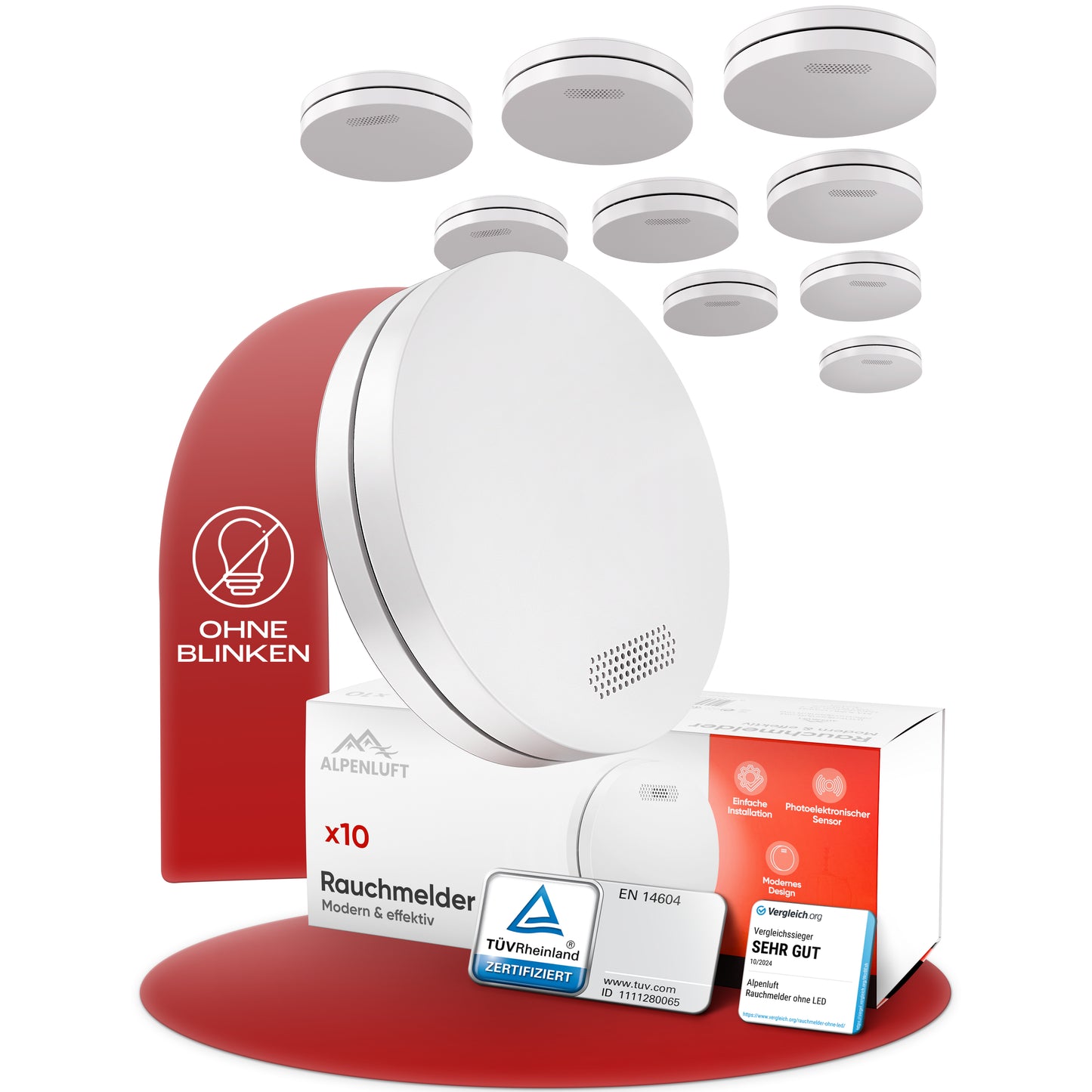 Rauchmelder Standalone 10er Set Hauptbild