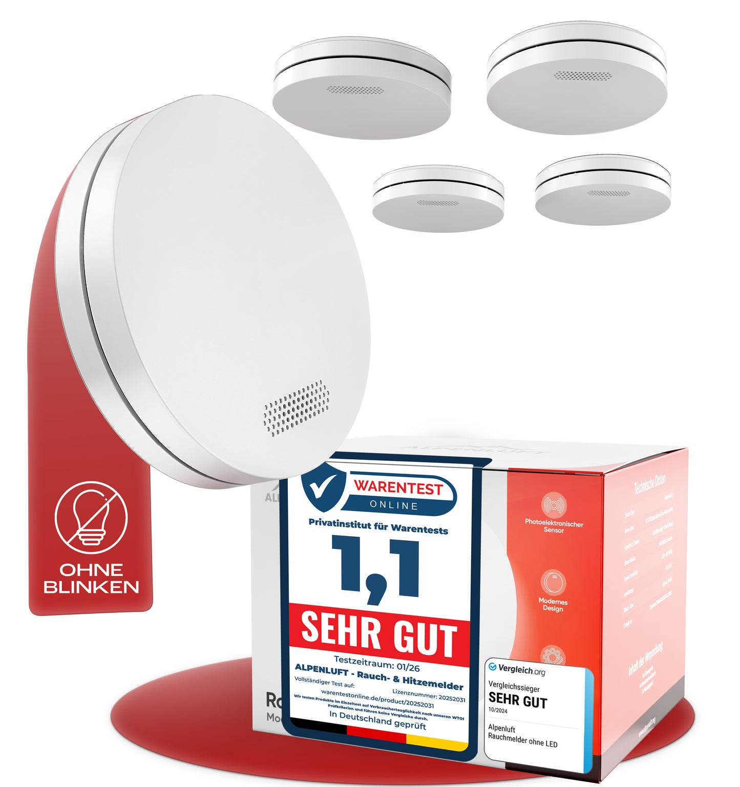 Rauchmelder Standalone 5er Set Hauptbild
