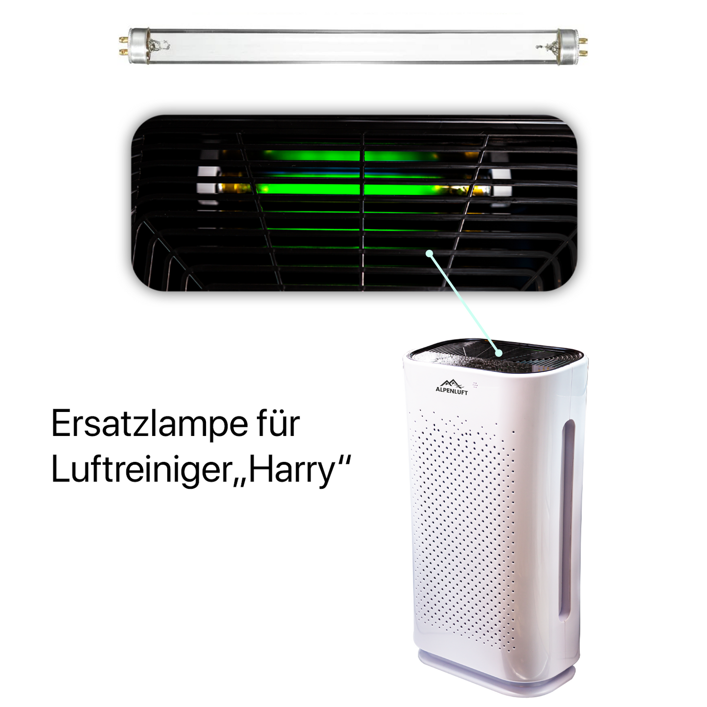 Alpenluft Luftreiniger Harry UVC Ersatzlampe Visual
