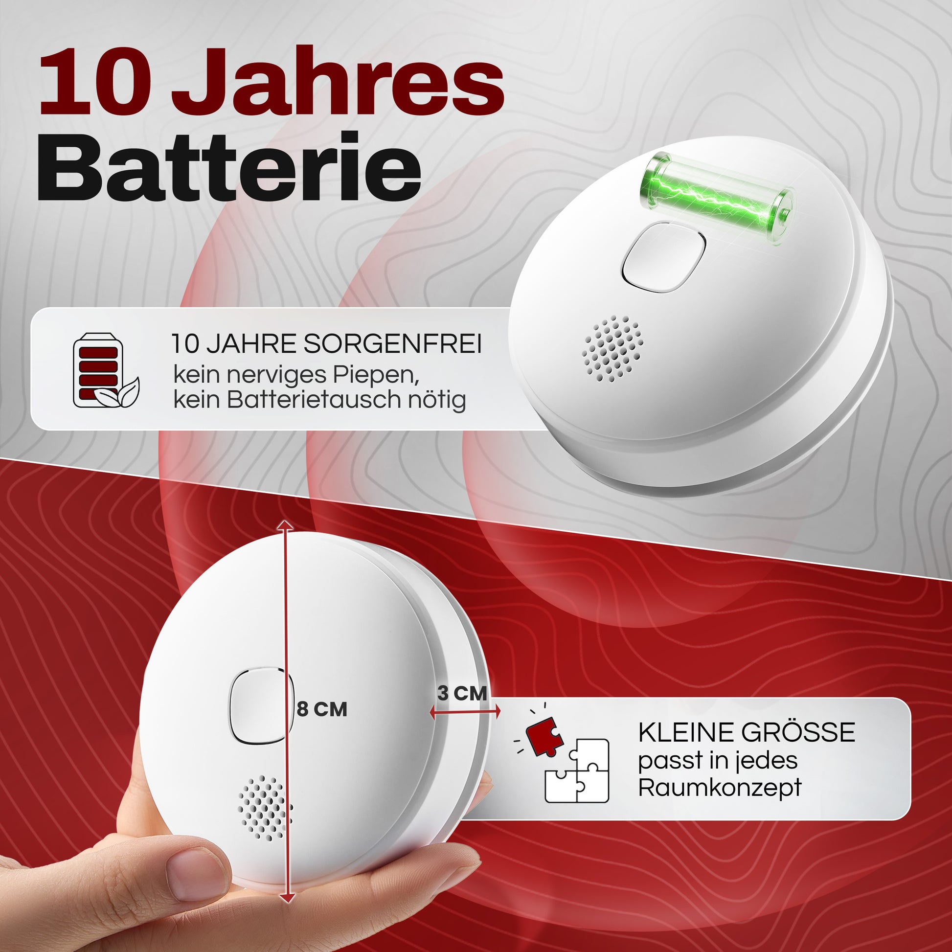 Alpenluft Smart Rauchmelder 10-Jahres-Batterie