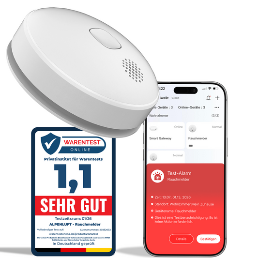 Alpenluft Smart Rauchmelder 1er Set