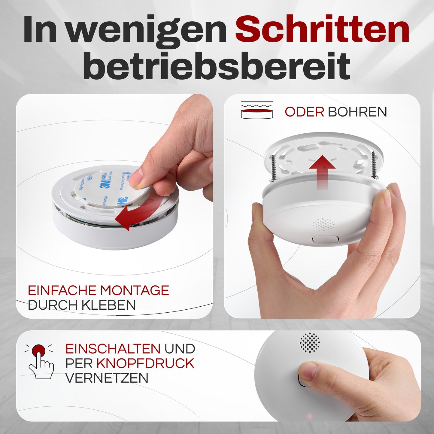 Alpenluft Smart Rauchmelder Einrichtung